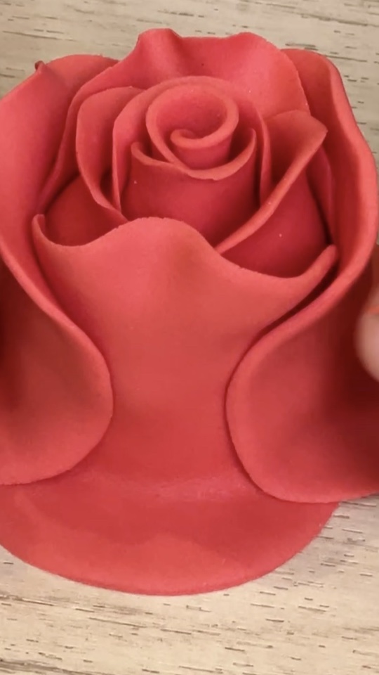 Rosa vermelha de doce em close-up